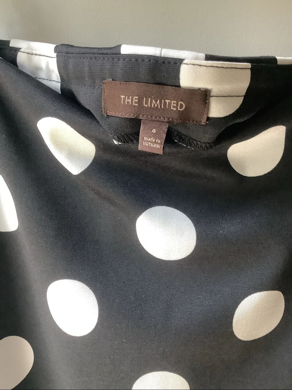 The Limited Black and White Polka Dot Pencil Skirt